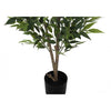 Monarch Specialties I 9520 - Artificial Plant, 47" Tall, Acacia Tree, Indoor, Faux, Fake, Floor, Greenery, Potted, Silk, Decorative, Green Leaves, Black Pot - - Mounts For Less