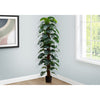 Monarch Specialties I 9521 - Artificial Plant, 83" Tall, Monstera Tree, Floor, Indoor, Decorative, Green Leaves, Black Pot" - - Mounts For Less