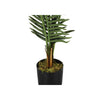 Monarch Specialties I 9537 - Artificial Plant, 47" Tall, Palm Tree, Indoor, Faux, Fake, Floor, Greenery, Potted, Real Touch, Decorative, Green Leaves, Black Pot - - Mounts For Less