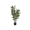 Monarch Specialties I 9544 -Artificial Plant, 47" Tall, Oak Tree, Indoor, Faux, Fake, Floor, Greenery, Potted, Real Touch, Decorative, Green Leaves, Black Pot - - Mounts For Less
