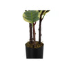 Monarch Specialties I 9544 -Artificial Plant, 47" Tall, Oak Tree, Indoor, Faux, Fake, Floor, Greenery, Potted, Real Touch, Decorative, Green Leaves, Black Pot - - Mounts For Less