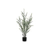 Monarch Specialties I 9561 - Artificial Plant, 44" Tall, Eucalyptus Tree, Indoor, Faux, Fake, Floor, Greenery, Potted, Real Touch, Decorative, Green Leaves, Black Pot - - Mounts For Less