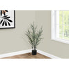 Monarch Specialties I 9561 - Artificial Plant, 44" Tall, Eucalyptus Tree, Indoor, Faux, Fake, Floor, Greenery, Potted, Real Touch, Decorative, Green Leaves, Black Pot - - Mounts For Less
