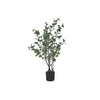 Monarch Specialties I 9562 - Artificial Plant, 35" Tall, Eucalyptus Tree, Indoor, Faux, Fake, Floor, Greenery, Potted, Decorative, Green Leaves, Black Pot - - Mounts For Less