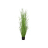Monarch Specialties I 9565 - Artificial Plant, 47" Tall, Grass Tree, Indoor, Faux, Fake, Floor, Greenery, Potted, Real Touch, Decorative, Green Grass, Black Pot - - Mounts For Less