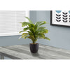 Monarch Specialties I 9573 - Artificial Plant, 17" Tall, Dracaena, Indoor, Faux, Fake, Table, Greenery, Potted, Real Touch, Decorative, Green Leaves, Black Pot - - Mounts For Less