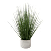 Monarch Specialties I 9574 - Artificial Plant, 21" Tall, Grass, Indoor, Faux, Fake, Table, Greenery, Potted, Real Touch, Decorative, Green Grass, White Pot - - Mounts For Less