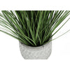 Monarch Specialties I 9574 - Artificial Plant, 21" Tall, Grass, Indoor, Faux, Fake, Table, Greenery, Potted, Real Touch, Decorative, Green Grass, White Pot - - Mounts For Less