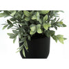 Monarch Specialties I 9580 - Artificial Plant, 11" Tall, Eucalyptus Grass, Indoor, Faux, Fake, Table, Greenery, Potted, Set Of 2, Decorative, Green Leaves, Black Pots - - Mounts For Less