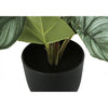 Monarch Specialties I 9583 - Artificial Plant, 13" Tall, Epipremnum, Indoor, Faux, Fake, Table, Greenery, Potted, Set Of 2, Decorative, Green Leaves, Black Pots - - Mounts For Less