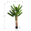 Monarch Specialties I 9593 - Artificial Plant, 83" Tall, Banana Tree, Indoor, Decorative, Faux, Floor, Potted, Real Touch, Green Leaves, Black Pot - - Mounts For Less