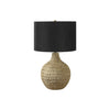 Monarch Specialties I 9606 - Lighting, 25"H, Table Lamp, Black Shade, Brown Resin, Contemporary - - Mounts For Less