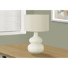 Monarch Specialties I 9608 - Lighting, 25"H, Table Lamp, Ivory / Cream Shade, Cream Ceramic, Contemporary - - Mounts For Less