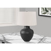 Monarch Specialties I 9615 - Lighting, 26"H, Table Lamp, Black Metal, Ivory / Cream Shade, Transitional - - Mounts For Less