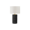 Monarch Specialties I 9619 - Lighting, 24"H, Table Lamp, Black Resin, Ivory / Cream Shade, Contemporary - - Mounts For Less