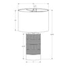 Monarch Specialties I 9619 - Lighting, 24"H, Table Lamp, Black Resin, Ivory / Cream Shade, Contemporary - - Mounts For Less