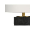 Monarch Specialties I 9619 - Lighting, 24"H, Table Lamp, Black Resin, Ivory / Cream Shade, Contemporary - - Mounts For Less