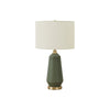 Monarch Specialties I 9624 - Lighting, 26"H, Table Lamp, Green Ceramic, Ivory / Cream Shade, Contemporary - - Mounts For Less