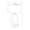 Monarch Specialties I 9624 - Lighting, 26"H, Table Lamp, Green Ceramic, Ivory / Cream Shade, Contemporary - - Mounts For Less
