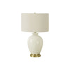 Monarch Specialties I 9625 - Lighting, 26"H, Table Lamp, Ivory / Cream Shade, Cream Ceramic, Transitional - - Mounts For Less