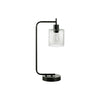 Monarch Specialties I 9637 - Lighting, 20"H, Table Lamp, Usb Port Included, Black Metal, Glass Shade, Modern - - Mounts For Less