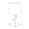 Monarch Specialties I 9649 - Lighting, Set Of 2, 17"H, Table Lamp, Usb Port Included, Nickel Metal, Ivory / Cream Shade, Contemporary - - Mounts For Less