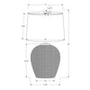 Monarch Specialties I 9713 - Lighting, 25"H, Table Lamp, Rattan, Beige Shade, Transitional - - Mounts For Less
