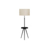 Monarch Specialties I 9745 - Lighting, Floor Lamp, 63"H, Black Metal, Ivory / Cream Shade, Contemporary - - Mounts For Less