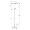 Monarch Specialties I 9748 - Lighting, 60"H, Nickel Metal, Grey Shade, Contemporary - - Mounts For Less