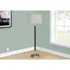 Monarch Specialties I 9748 - Lighting, 60"H, Nickel Metal, Grey Shade, Contemporary - - Mounts For Less