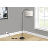 Monarch Specialties I 9749 - Lighting, 65"H, Floor Lamp, Black Metal, Ivory / Cream Shade, Contemporary - - Mounts For Less