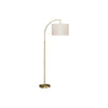 Monarch Specialties I 9750 - Lighting, 65"H, Floor Lamp, Brass Metal, Ivory / Cream Shade, Contemporary - - Mounts For Less