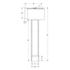 Monarch Specialties I 9752 - Lighting, 62"H, Floor Lamp, Black Metal, Ivory / Cream Shade, Contemporary - - Mounts For Less