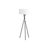 Monarch Specialties I 9756 - Lighting, 62"H, Floor Lamp, Black Metal, Ivory / Cream Shade, Contemporary - - Mounts For Less
