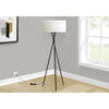Monarch Specialties I 9756 - Lighting, 62"H, Floor Lamp, Black Metal, Ivory / Cream Shade, Contemporary - - Mounts For Less