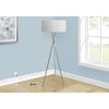 Monarch Specialties I 9757 - Lighting, 62"H, Floor Lamp, Nickel Metal, Grey Shade, Contemporary - - Mounts For Less