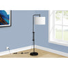 Monarch Specialties I 9760 - Lighting, 63"H, Floor Lamp, Black Metal, Ivory / Cream Shade, Contemporary - - Mounts For Less
