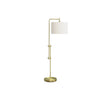Monarch Specialties I 9761 - Lighting, 63"H, Floor Lamp, Brass Metal, Ivory / Cream Shade, Contemporary - - Mounts For Less