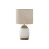 Monarch Specialties I 9765 - Lighting, 16"H, Cream Resin, Beige Shade, Contemporary - - Mounts For Less