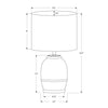 Monarch Specialties I 9765 - Lighting, 16"H, Cream Resin, Beige Shade, Contemporary - - Mounts For Less