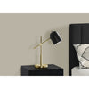 Monarch Specialties I 9766 - Lighting, 18"H, Brass Metal, Black Shade, Contemporary - - Mounts For Less
