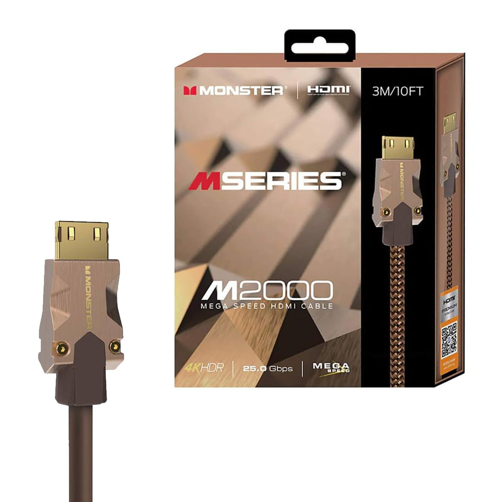 Monster - M Series M 2000 High Speed HDMI Cable, 25GBPS, 10 Feet Length - - Mounts For Less