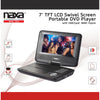 Naxa - Portable DVD Player With 7" Rotating LCD Screen, Black - - Mounts For Less