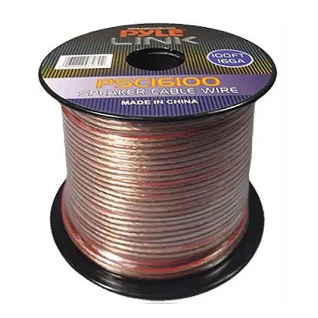 Pyle Link - 2 Conductor Speaker Cable, 16AWG, 100 Feet Length - - Mounts For Less