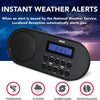 RCA AM/FM Weather Alert Radio with NOAA Updates & Alarm Clock, Black - RCWR7V - - Mounts For Less