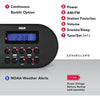 RCA AM/FM Weather Alert Radio with NOAA Updates & Alarm Clock, Black - RCWR7V - - Mounts For Less