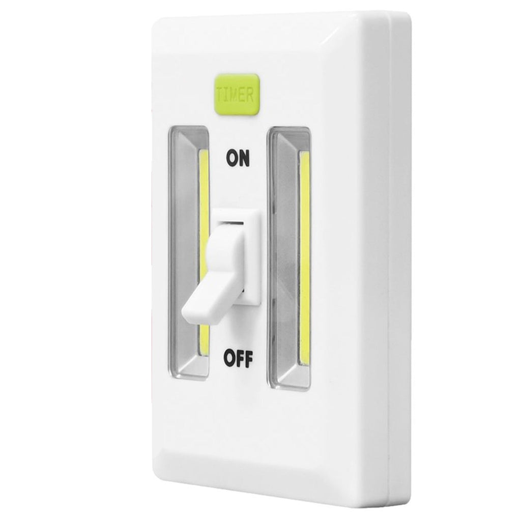 RCA - COBLED Wall Light with Switch and Timer, Wireless, 200 Lumens, White - - Mounts For Less