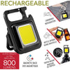 RCA - Mini Rechargeable COB Flashlight with Carabiner, Rechargeable, 800 Lumens - - Mounts For Less