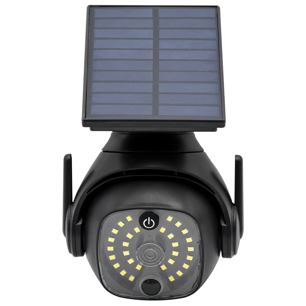 RCA - Solar Powered Outdoor LED Light with Motion Sensor and Dummy Camera, Black - - Mounts For Less