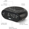 RCA Soothing Sounds Clock Radio with USB Charging & FM Radio, Black - RCS27 - - Mounts For Less